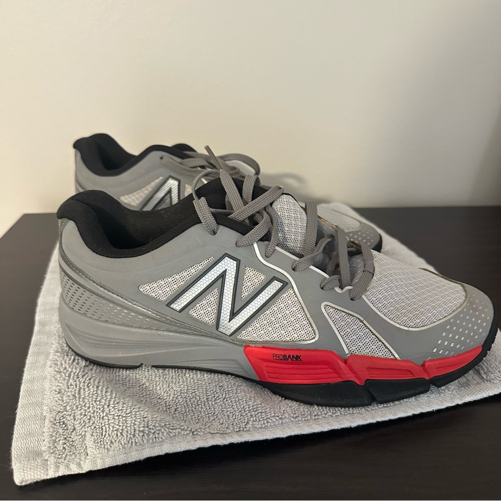 New Balance Gray and Red Running Shoes 997 Rev Lite